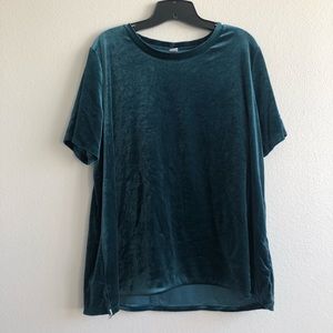 Teal Velvet Top